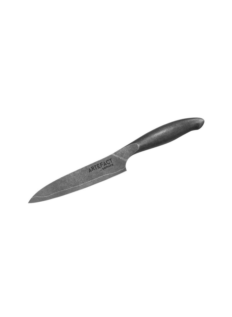 SAMURA ARTEFACT Kitchen Knife Set of 3 | AUS‑10 Multi‑Layer Steel, Stonewashed Blades | Paring Knife, Utility Knife and Chef’s Knife | Full Steel Handle | Premium Gift Box for Home & Professional Use - Image 3